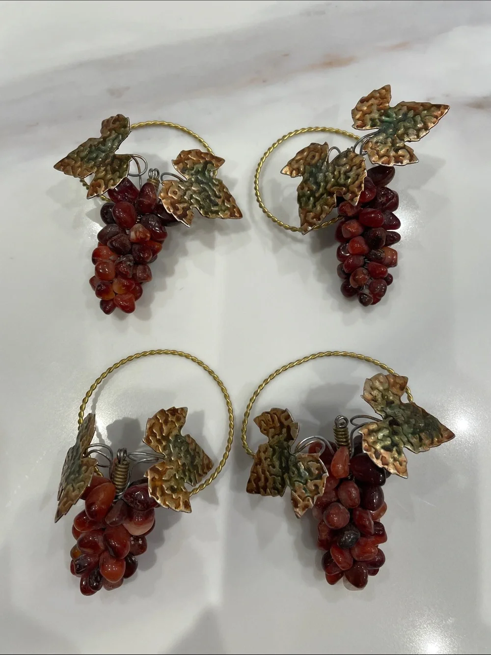 Grape Napkin Rings, set of 4